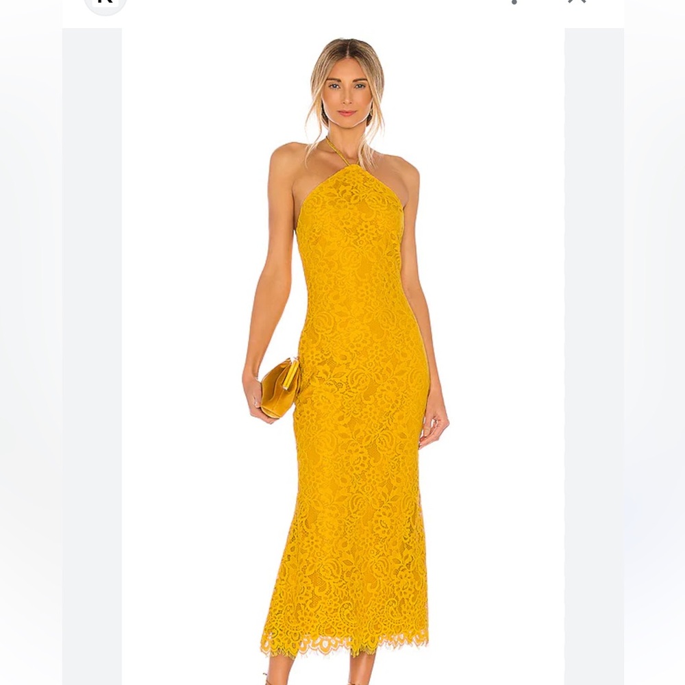 Yellow Dress with textured floral design